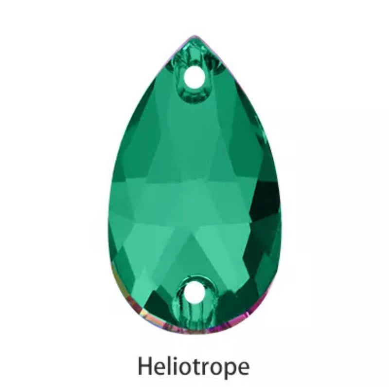 HELIOTROPE - Luminoux PEAR Flatback Sew-on 2H