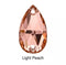 LIGHT PEACH - Luminoux PEAR Flatback Sew-on 2H