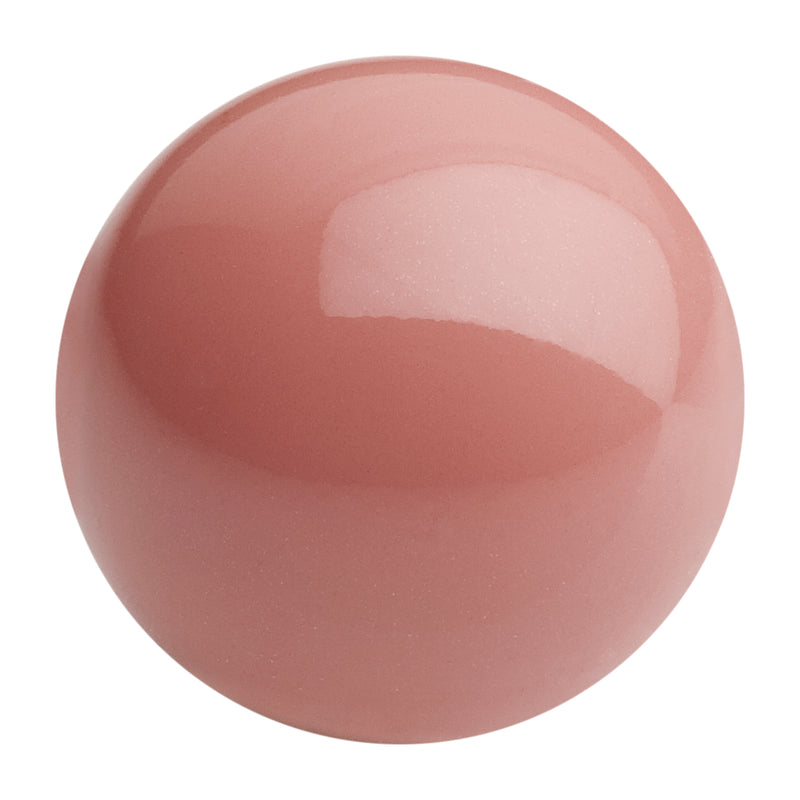 Preciosa - Pearl - CRYSTAL SALMON ROSE Round Pearl MAXIMA 1/2H
