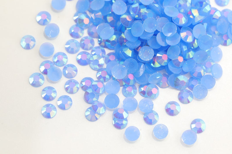 Jelly Resin No-Hotfix Flatback Crystals - CAPRI BLUE AB