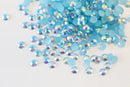Jelly Resin No-Hotfix Flatback Crystals - AQUAMARINE AB