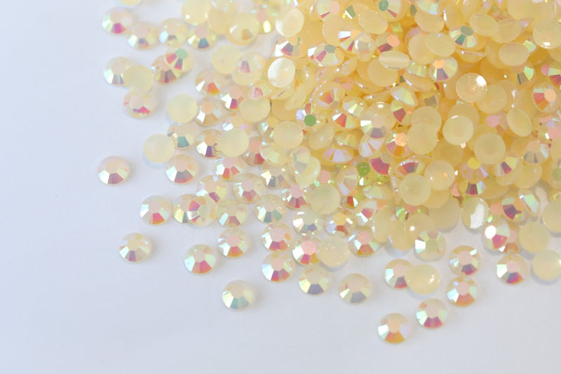 Jelly Resin No-Hotfix Flatback Crystals - CHAMPAGNE AB