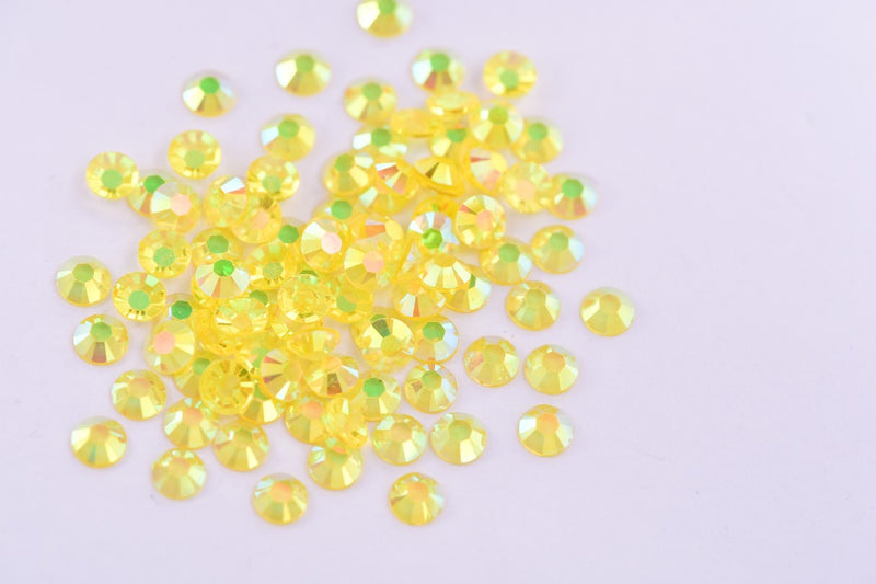 Jelly Resin No-Hotfix Flatback Crystals - CLEAR CITRINE AB